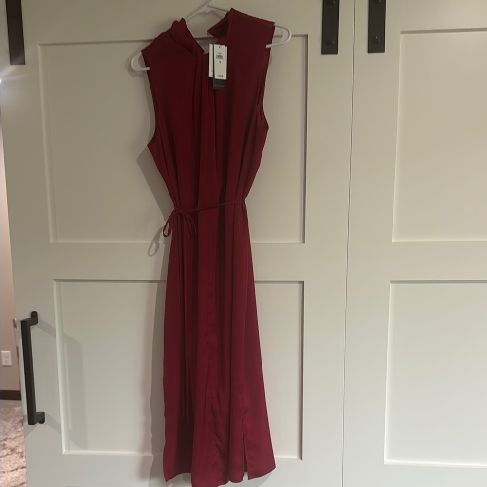 Banana Republic Red Halter Tie Front Maxi Dress